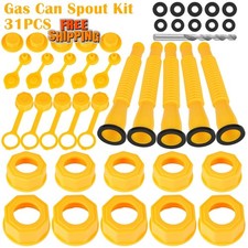 5X Gas Can Spout Nozzle Vent Kit Replacement for Plastic Gas Cans Old Style Caps