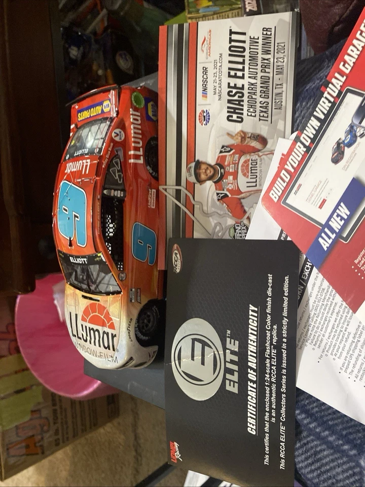 RCCA ELITE Die  Cast 1/24 scale Chase Elliot Cota win 2021 Camaro ZL1 Elite FCC - Image 2 of 4