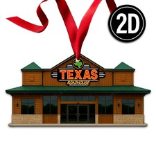 Texas Roadhouse Acrylic Christmas Ornament Steak Rolls Restaurant Food Gift 037