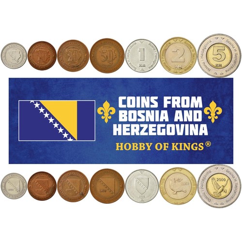Bosnia | 7 Coin Set | 5 10 20 50 Feninga 1 2 5 Maraka | 1998 - 2025
