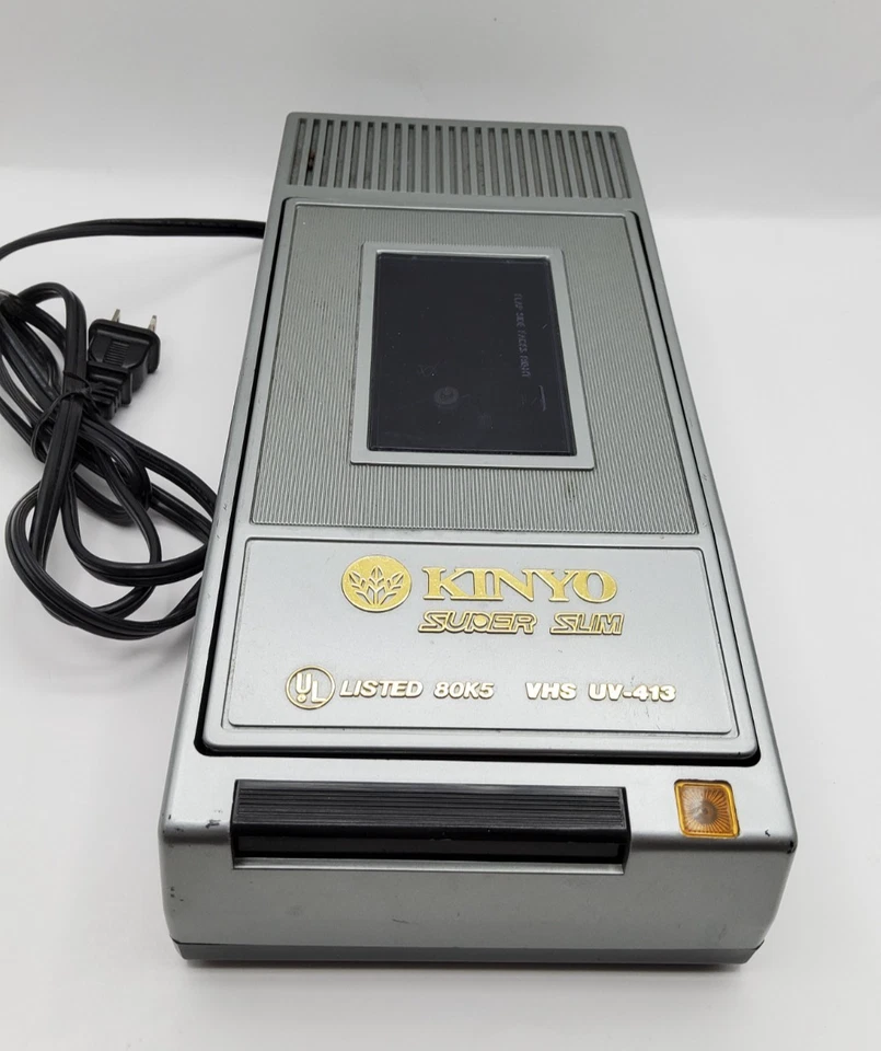 Rebobinadora VHS Kinyo Super Slim UV-413 de colección probada funciona devolución rápida de cinta Foto 2 de 4