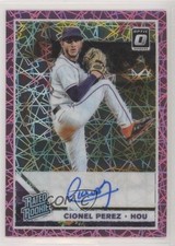 2019 Panini Donruss Optic Pink Velocity Prizm Cionel Perez #RRS-CP Auto 4z8