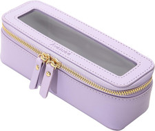 Clear Makeup Brush Bag, Slim Brush Holder Cosmetic Case, Small Travel Toiletry B