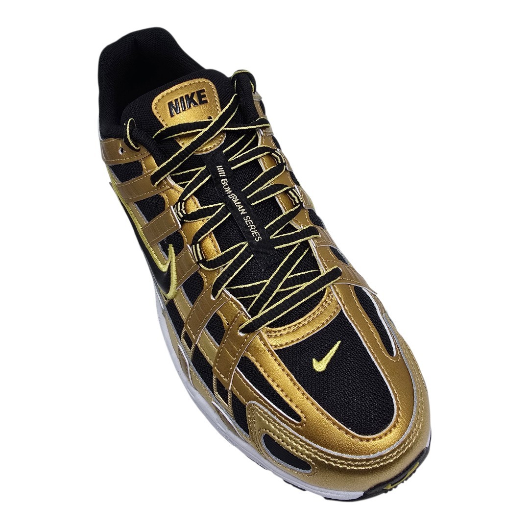 Nike P-6000 Black Metallic Infinite Gold Sneakers HQ3030-700 Men's