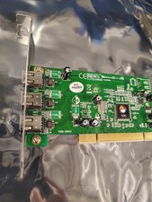 SIIG 3-Port 1394 FireWire PCI Adapter Card Chip: TSB43AB23 TI single chip 