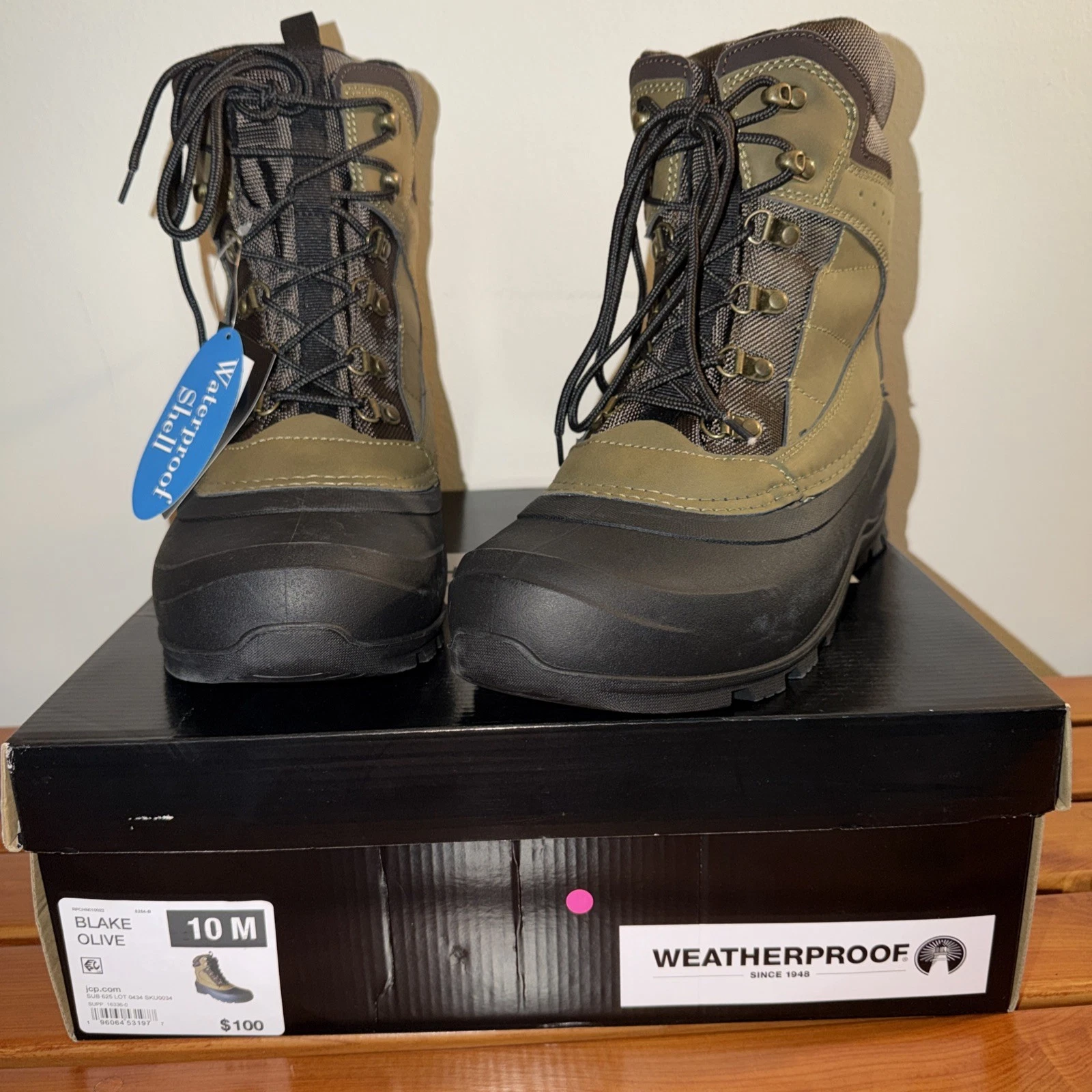 Men’s US Size 10M Weatherproof Boot Blake/Olive