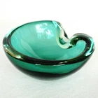 Vintage Murano Glass Small Sommerso Folded Edge Geode Bowl or Ashtray 3.5"