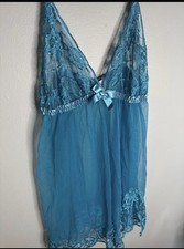 Vintage 2000s large Frederick's of Hollywood Lace Babydoll Chemise Y2K Lingerie