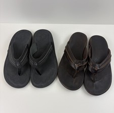 Olukai Mens flip flop sandals 2 PAIR sz 11 thong shoes lightly used