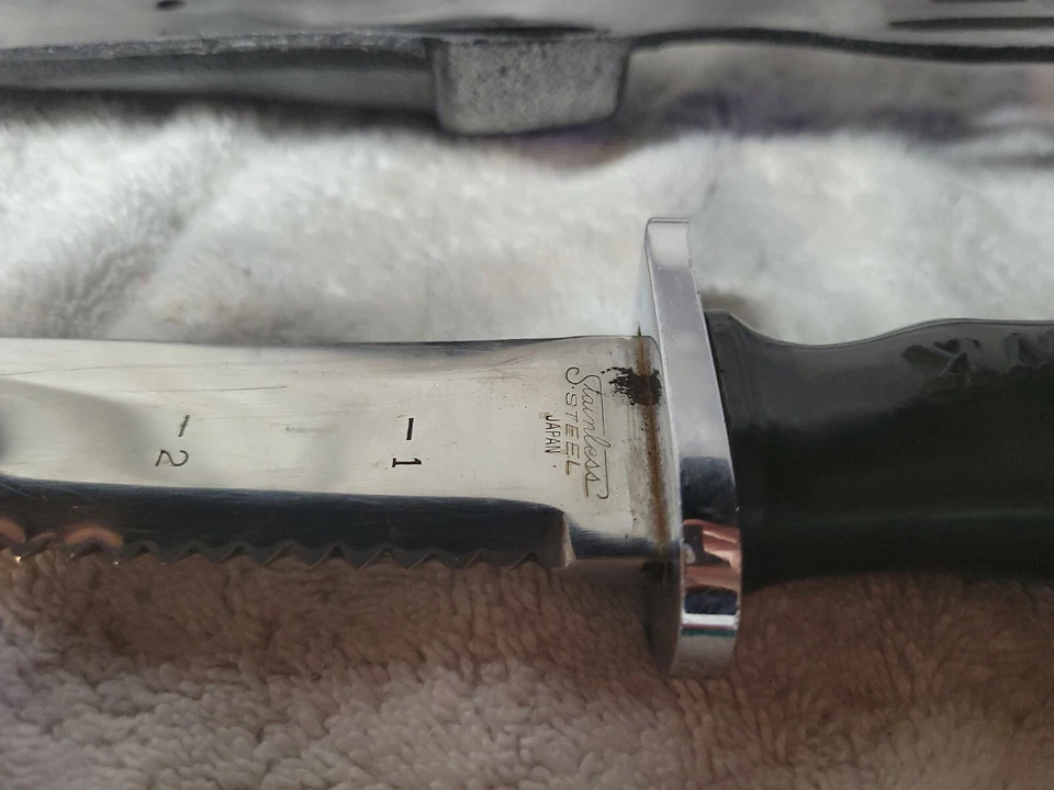 Vintage Aqua Lung US Divers Knife Company Sea Hawk Stainless Steel Blade Japan - Image 4 of 4