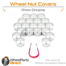 Chrom Radmutter Schraubenabdeckungen 17mm GEN2 f&uuml;r Mercedes E-Klasse E63 AMG [W211] 02-09