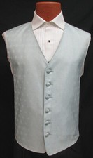 Men's Powder Light Blue Perry Ellis Tuxedo Vest Fullback Formal Wedding Prom M