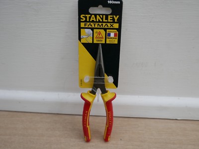 STANLEY FATMAX 1000V VDE 160MM LANGE NASENZANGE 0 84 006
