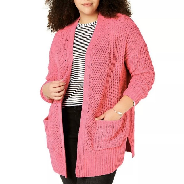 plus size pink sweater