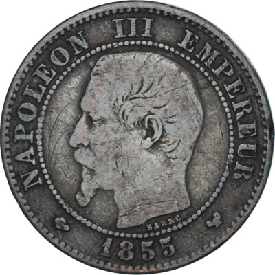 1045093] Coin, France, Napoleon III, 2 Centimes, 1855, Lille, VF