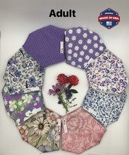 NEW FLORAL 1 Adult Face Covering Cover Mask 100 Cotton Nose Wire Washable