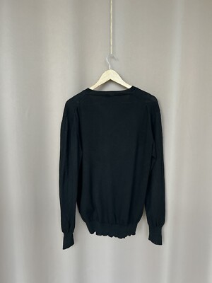 Vivienne Westwood V-Neck Knit Sweater Embroidered Logo Men Size L