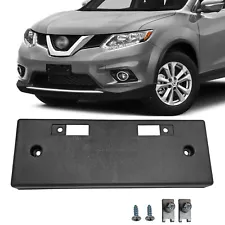 Front License Plate Bracket Tag Mounting Frame w/ HW For Nissan Rogue 2014-2016