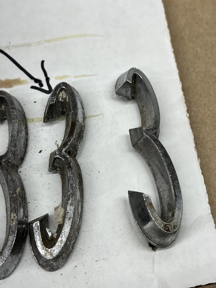 1963 1964 1965 DODGE MOPAR PLYMOUTH 330 3 3 0 EMBLEM PROJECT EMBLEMS USED OEM OE - Image 4 of 4