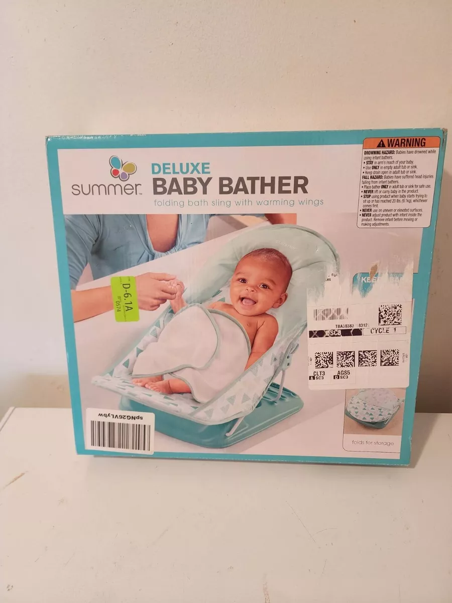 SUMMER DELUXE BABY BATHER FOLDING BATH SLING WITH WARMING WINGS