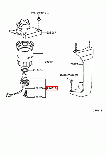 Genuine Toyota LandCruiser 80 100 Series HDJ HZJ Fuel Filter Water Sensor Switch - Picture 7 of 9
