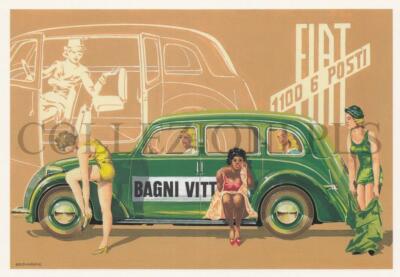 postcard/postcard Publicard 642: Fiat 1100 6 seats (A. Brovarone)