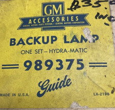 1961 Oldsmobile Backup Lamp One Set- Hydra-matic Gm989375