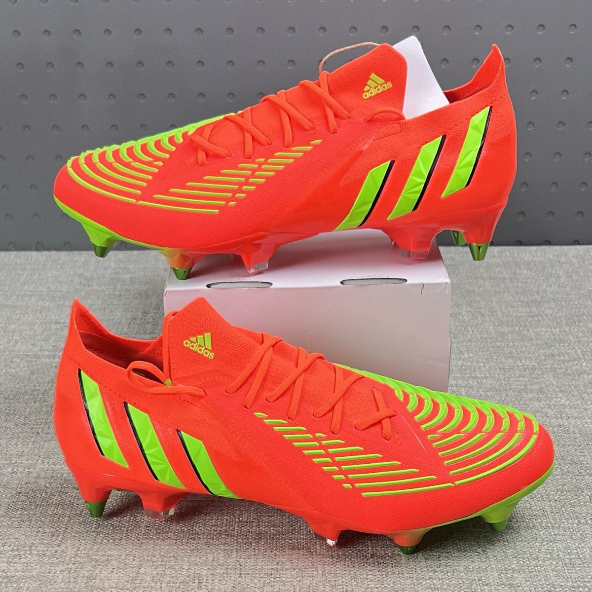 Adidas Predator Edge.1 SG Soccer Cleats Solar Red Orange New