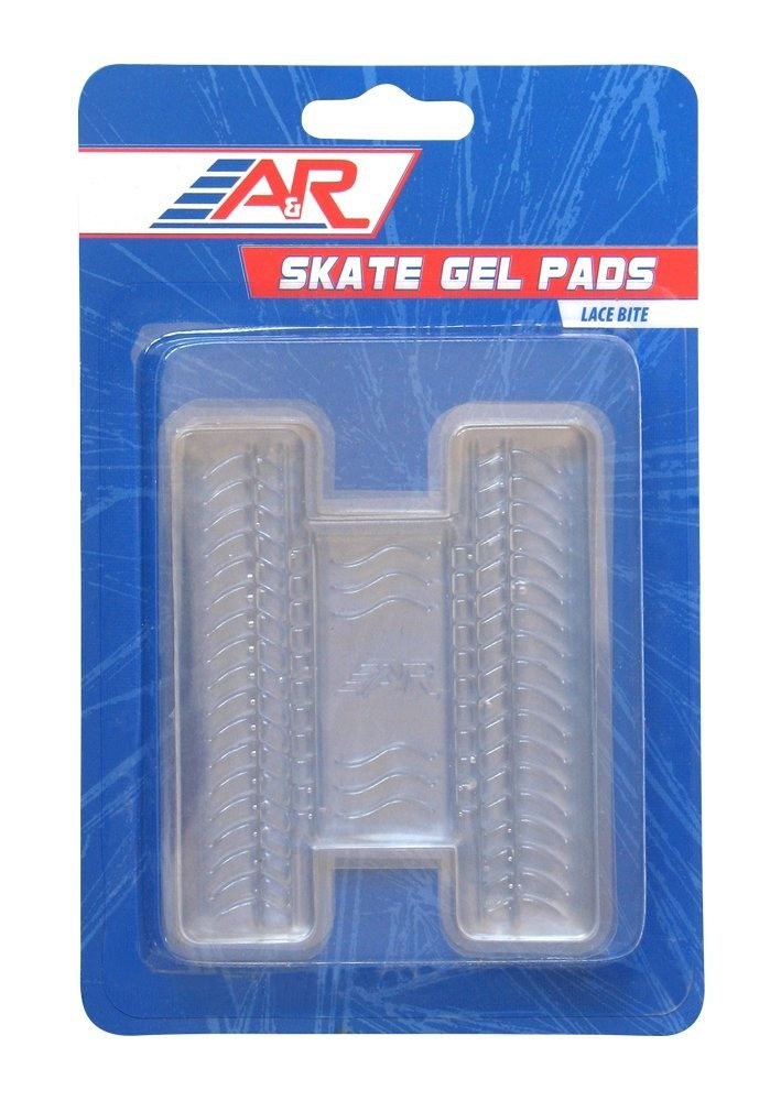 A&R Sports Hockey Skate Lace Bite Gel Pads, (1) Pair, Easily Attach to