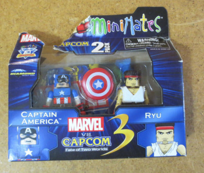 Marvel vs Capcom 3 Minimates Series 3 Captain America vs Ryu - TOY Figures