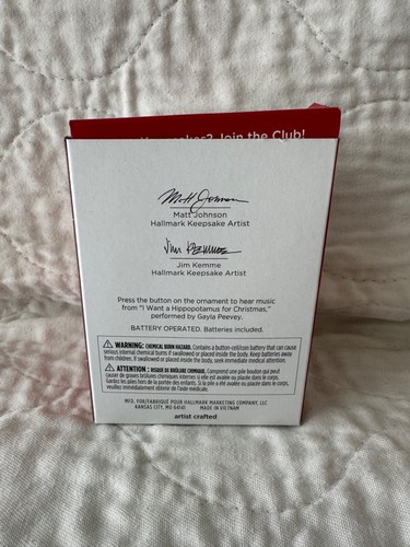 Hallmark Keepsake Ornament 2023 I WANT A HIPPOPOTAMUS FOR CHRISTMAS Magic Sound - Picture 2 of 4