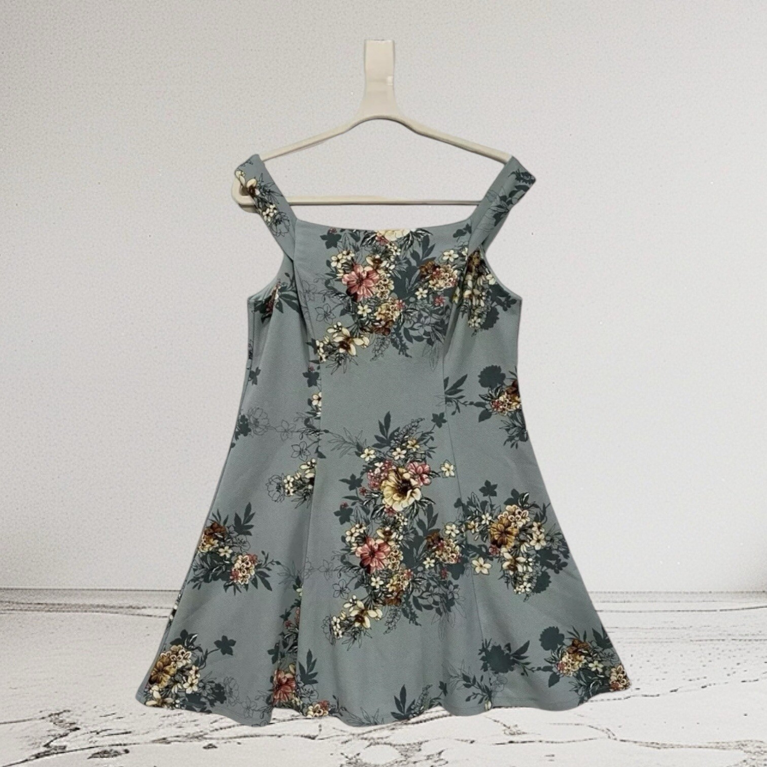 Teeze Me Floral Fit & Flare Mini Dresss Juniors Size 15 16 Party Casual Y2K