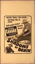 Buster Crabbe Shadows of Death Poster PRC Pictures Al Fuzzy St John