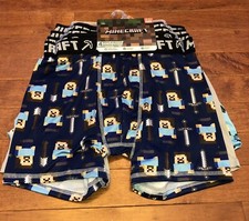 Minecraft Boy  s Set Of 4 Athletic Boxer Briefs Underwear New Size 10
