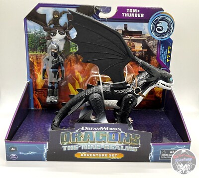 DreamWorks Dragons The Nine Realms Adventure Set - Tom and Thunder Action  Figures