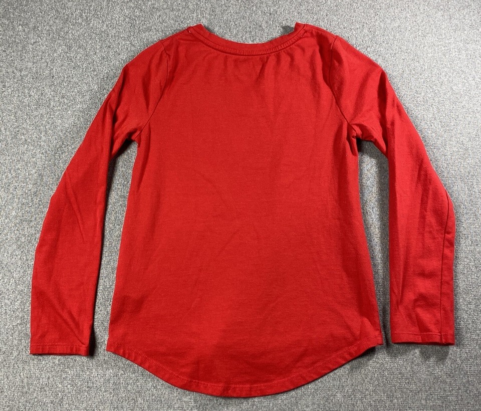 Cat & Jack Red Sequin Snowflake Tee Size M( 7/8) Girls eBay