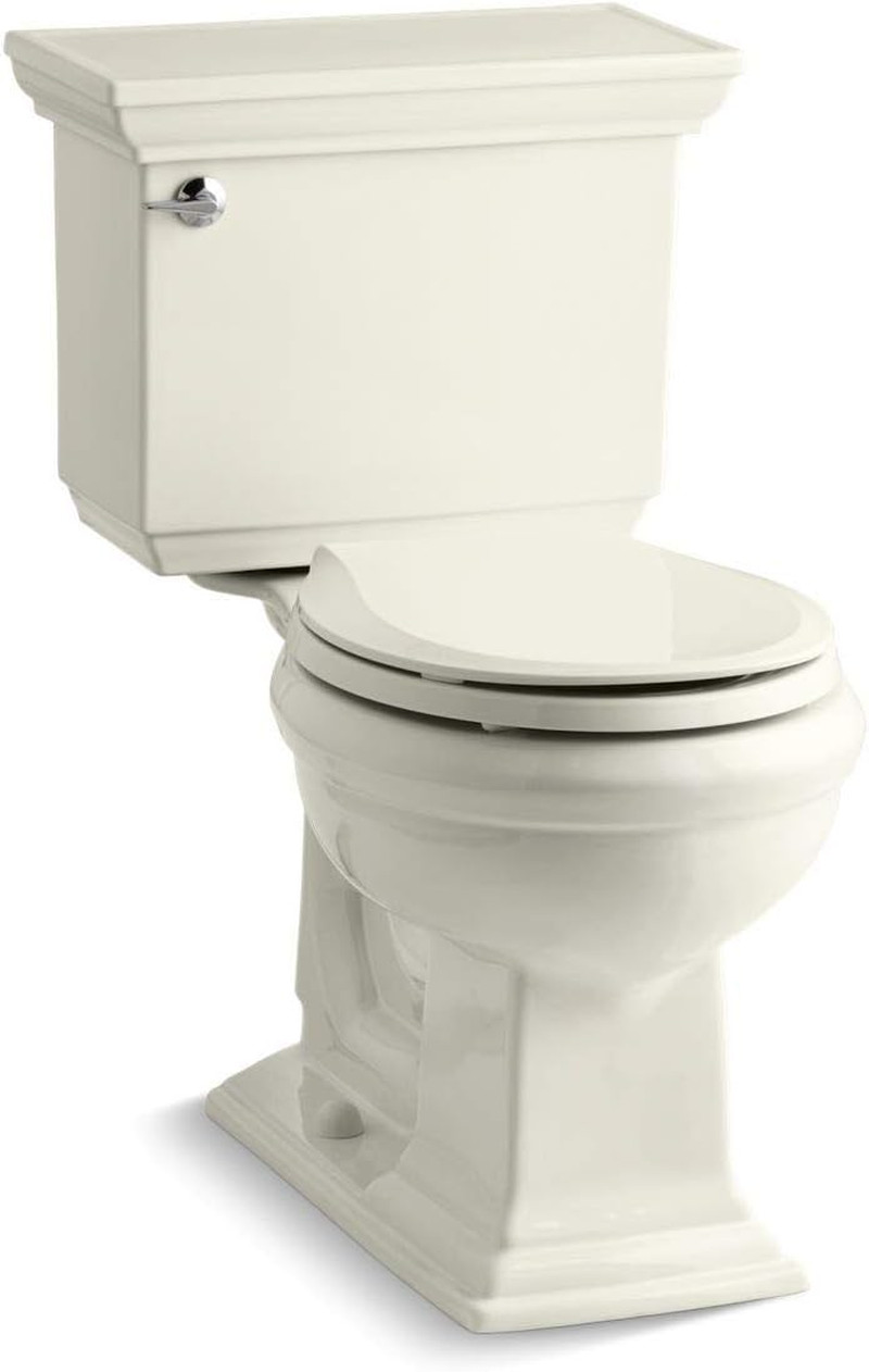 Memoirs 1.28 Gpf Two Piece round Front Toilet Less Seat, Biscuit