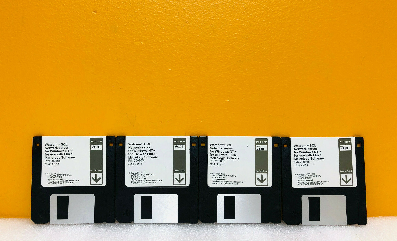 Fluke 200865 (V4.0E) 4 Disk Set Watcom SQL Network Sever. New!