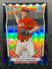 2014 Bowman Chrome Draft Black Refractor Wyatt Strahan #97 47/75