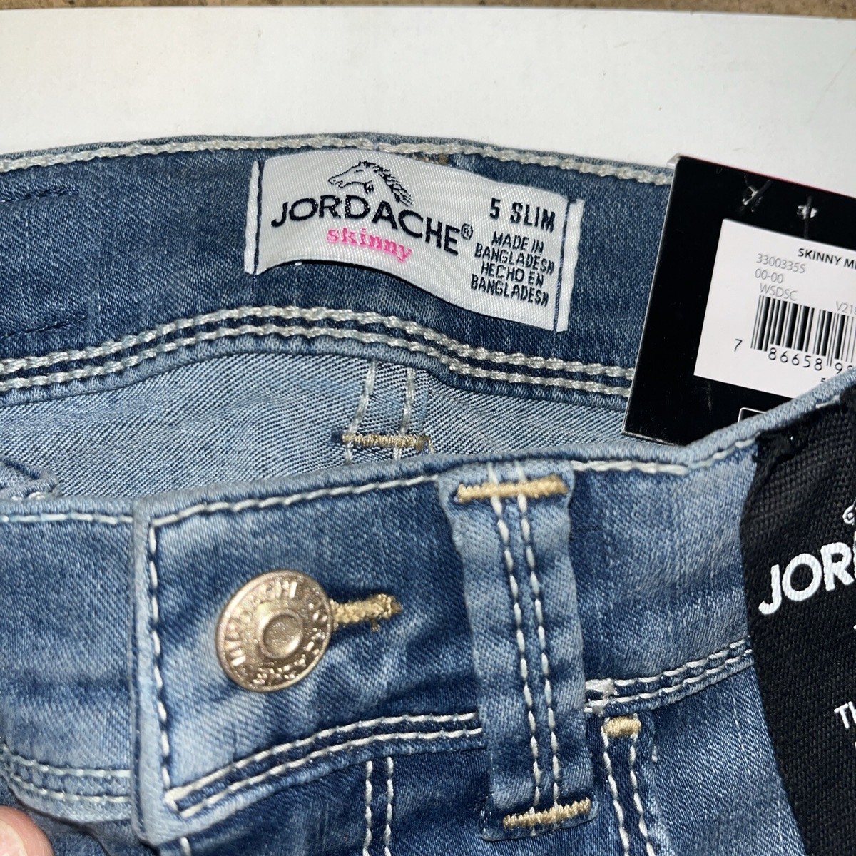Jordache Skinny jeans Blue Jeans Adjustable waist 5S New | eBay