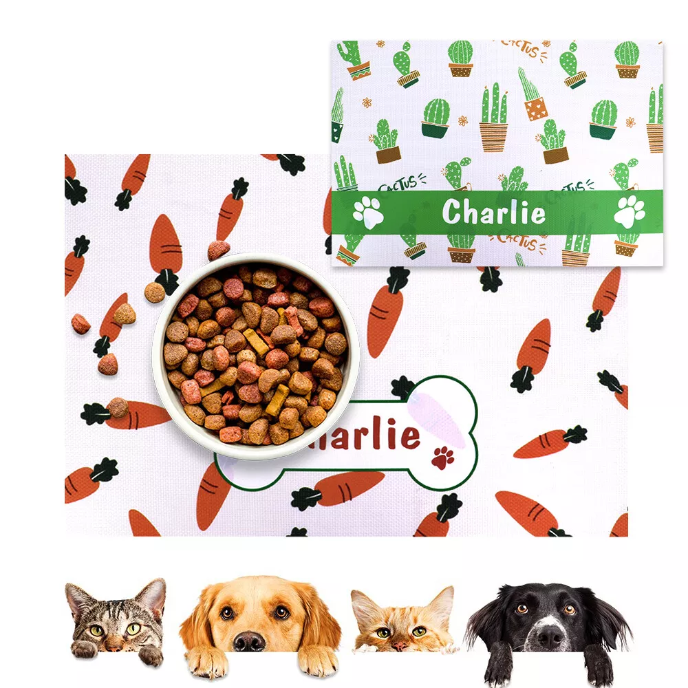 Pet Placemat, Personalized Dog Food + Water Bowl Mat
