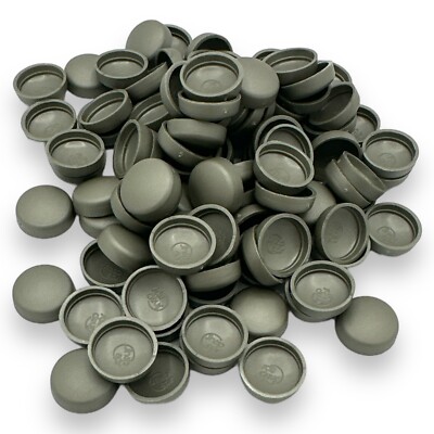 Domschraube Abdeckkappen silbergrau, zweiteilig matt 10/12g Snap-Caps  Schrauben
