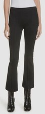 275 Helmut Lang Women's Black Ribbed Crop Flare Leggings Pants Size M