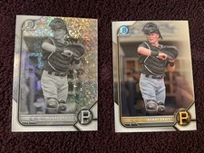 2022 Bowman Chrome Henry Davis BCP-210 B&W Mini Diamond Refractor & Base