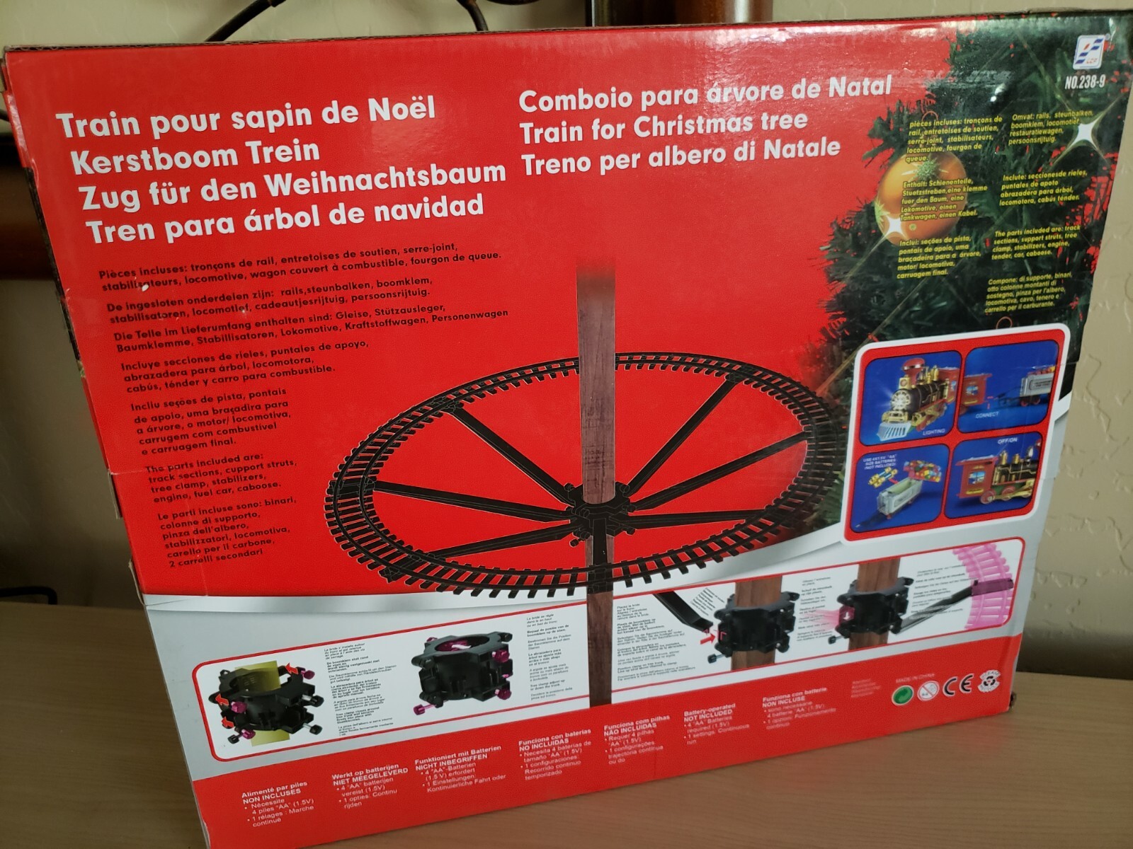 Christmas Tree Train Set Around Tree Lights Musical Decor *NEW OTHER