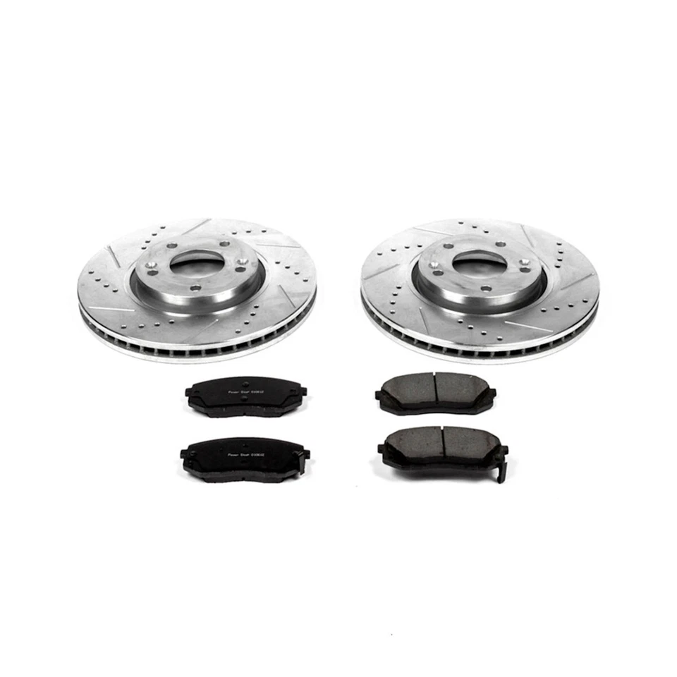K6087 Powerstop Juego de 2 ruedas discos de freno y kits de pastillas delanteras para Kia Sportage 11-16 Foto 3 de 3