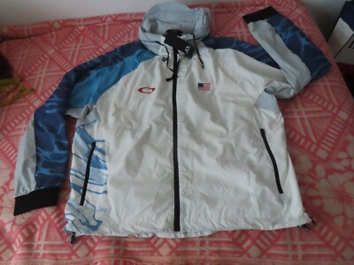 Oakley Men's Team USA Surfing Windbreaker Liquid Gray - Size M -NWT $540.00