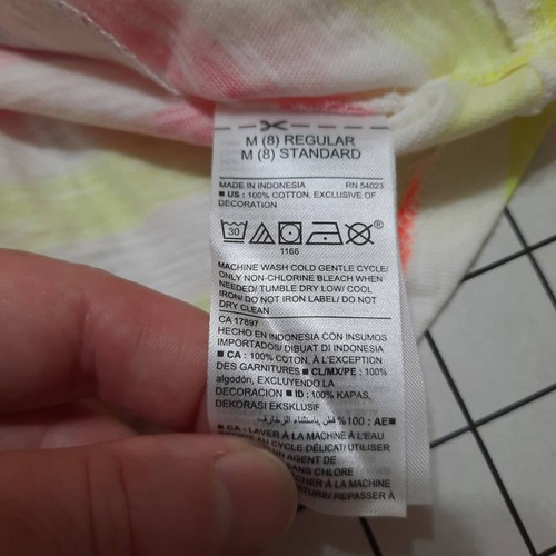 NWT Old Navy Girls Neon Stripe Beach Coverup Dress Sz 8 Regular V Neck Tie Waist - Picture 10 of 10