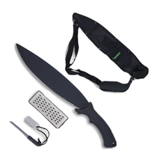 Schrade Bolo Machete knife with Shoulder Strap Sheath Fire Starter Sharpener