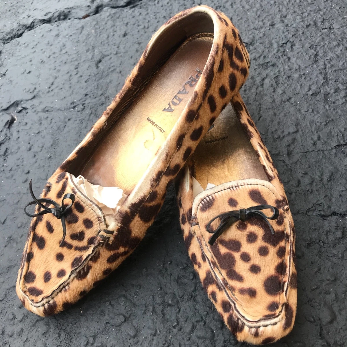 Prada leopard shoes sale
